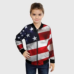Бомбер детский США USA, цвет: 3D-черный — фото 2