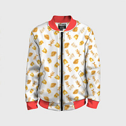Бомбер детский Baked Goods Kowalski Pattern, цвет: 3D-красный