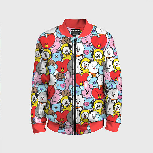 Детский бомбер BT21 BTS / 3D-Красный – фото 1