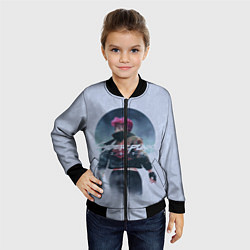 Бомбер детский Cyberpunk 2077, цвет: 3D-черный — фото 2