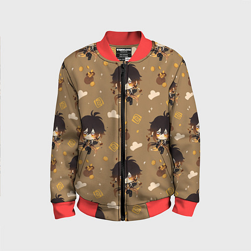 Детский бомбер Чиби Чжун Ли / 3D-Красный – фото 1