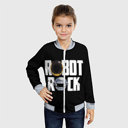Бомбер детский Robot Rock, цвет: 3D-серый — фото 2