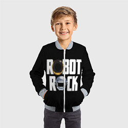 Бомбер детский Robot Rock, цвет: 3D-серый — фото 2