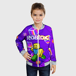 Бомбер детский ROBLOX КУБЫ, цвет: 3D-серый — фото 2