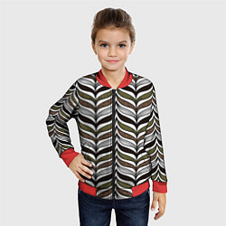 Бомбер детский Африканский племенной узор, цвет: 3D-красный — фото 2