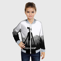 Бомбер детский SIREN HEAD DARK FOREST, цвет: 3D-серый — фото 2