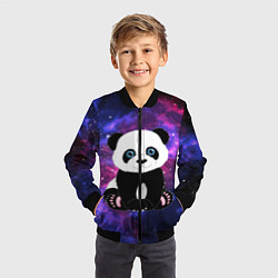 Бомбер детский Space Panda, цвет: 3D-черный — фото 2