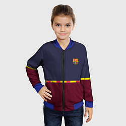 Бомбер детский FC Barcelona Flag and team Logo 202122, цвет: 3D-синий — фото 2
