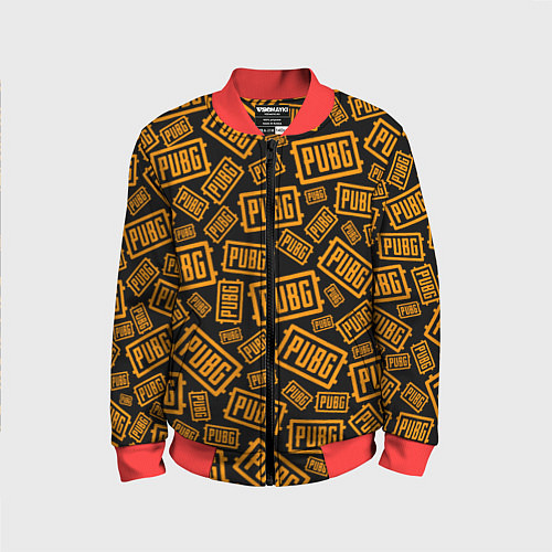 Детский бомбер PUBG ПАБГ УЗОР / 3D-Красный – фото 1