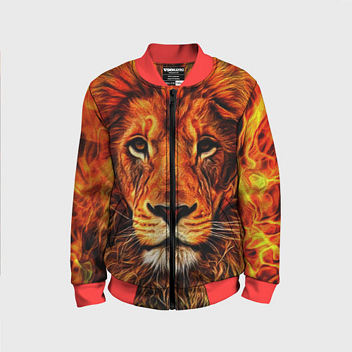 Детский бомбер LION / 3D-Красный – фото 1