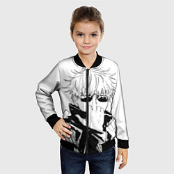 Бомбер детский Магическая битва Годжо, цвет: 3D-черный — фото 2