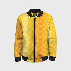 Бомбер детский Желтая чешуя, цвет: 3D-черный