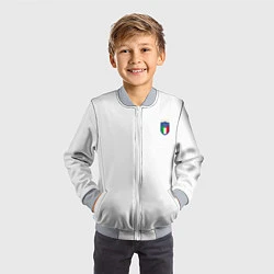 Бомбер детский Сборная Италии, цвет: 3D-серый — фото 2