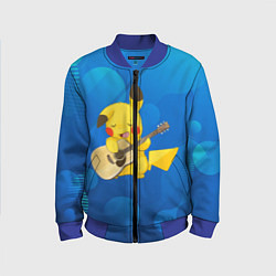 Бомбер детский Пикачу с гитарой, цвет: 3D-синий