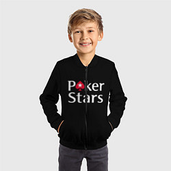 Бомбер детский Poker Stars, цвет: 3D-черный — фото 2