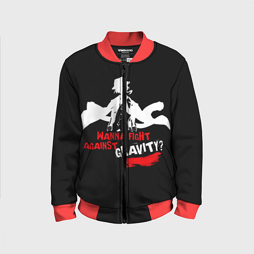 Детский бомбер Чуя Накахара бродячие псы / 3D-Красный – фото 1