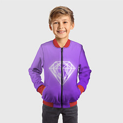 Бомбер детский 50 Shades Of Skaters violet, цвет: 3D-красный — фото 2