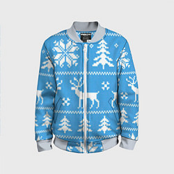 Бомбер детский Зимняя ночь, цвет: 3D-серый