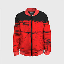 Бомбер детский КРАСНЫЙ ГРАНЖ RED GRUNGE, цвет: 3D-красный