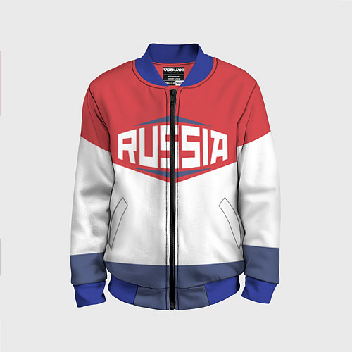 Детский бомбер Russia / 3D-Синий – фото 1