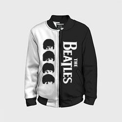 Бомбер детский The Beatles черно - белый партер, цвет: 3D-черный