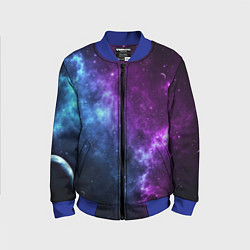 Бомбер детский NEON GALAXY НЕОНОВЫЙ КОСМОС, цвет: 3D-синий