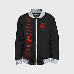 Бомбер детский DUCATI BLACK RED LINE, цвет: 3D-серый