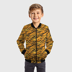 Бомбер детский Тигровый Окрас Tiger, цвет: 3D-черный — фото 2