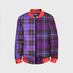 Бомбер детский Purple Checkered, цвет: 3D-красный