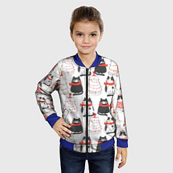 Бомбер детский НОВОГОДНИЕ КОТИКИ 2022, цвет: 3D-синий — фото 2