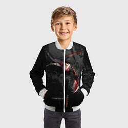Бомбер детский Луи Амамия Code Vein, цвет: 3D-белый — фото 2
