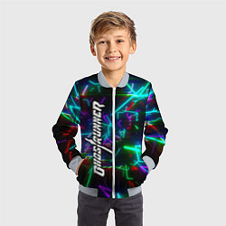 Бомбер детский Ghostrunner Logo, цвет: 3D-серый — фото 2