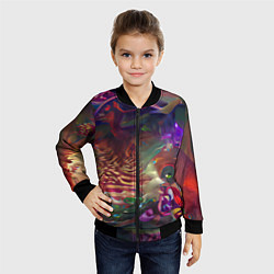Бомбер детский Рождественские тайны, цвет: 3D-черный — фото 2