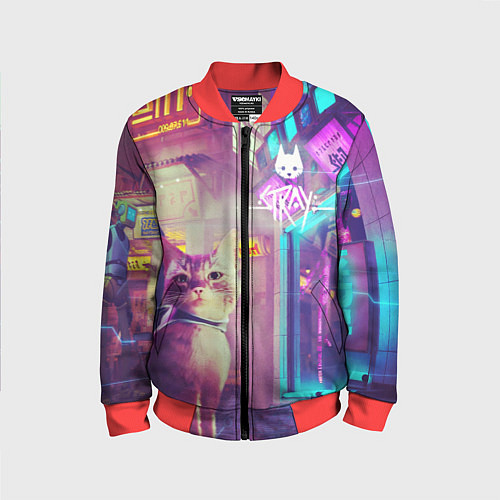 Детский бомбер Stray / 3D-Красный – фото 1