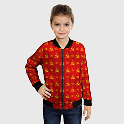 Бомбер детский Серп и Молот - СССР, цвет: 3D-черный — фото 2