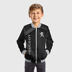 Бомбер детский Peugeot black, цвет: 3D-серый — фото 2