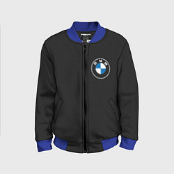 Бомбер детский BMW LOGO CARBON ЧЕРНЫЙ КАРБОН, цвет: 3D-синий