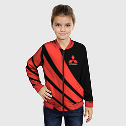 Бомбер детский Митсубиси Mitsubishi Спорт, цвет: 3D-красный — фото 2