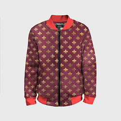 Бомбер детский Классические узоры classic, цвет: 3D-красный