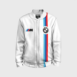 Бомбер детский БМВ 3 STRIPE BMW WHITE, цвет: 3D-белый