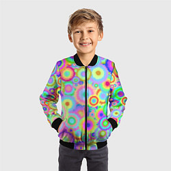 Бомбер детский Disco-Tie-Dye, цвет: 3D-черный — фото 2