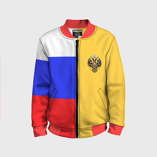 Детский бомбер Имперское знамя ТРИКОЛОР / 3D-Красный – фото 1