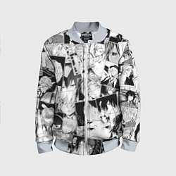 Бомбер детский Bungo Stray Dogs pattern, цвет: 3D-серый