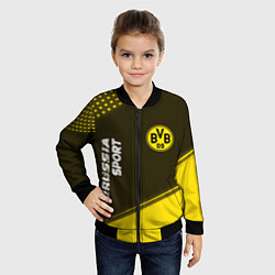 Бомбер детский БОРУССИЯ Borussia Sport Краска, цвет: 3D-черный — фото 2
