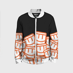 Бомбер детский Куча смайликов из REC ROOM, цвет: 3D-белый