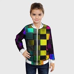 Бомбер детский Colored Geometric 3D pattern, цвет: 3D-белый — фото 2