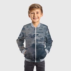 Бомбер детский BTS Дискография, цвет: 3D-серый — фото 2