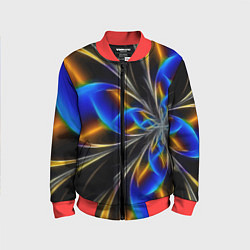 Бомбер детский Neon vanguard pattern Fashion 2023, цвет: 3D-красный