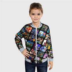 Бомбер детский ROBLOX СЮЖЕТЫ, цвет: 3D-серый — фото 2