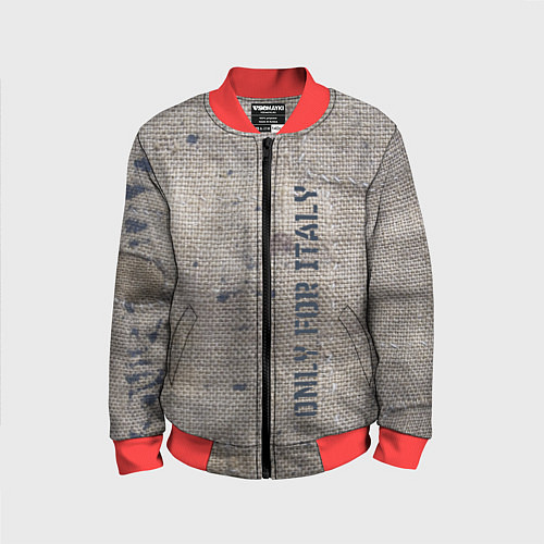 Детский бомбер Only for Italy Мешковина Авангард Hype / 3D-Красный – фото 1